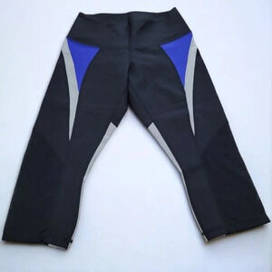 Karma‎ Camille Crop Legging in Surge Blue - Size Large